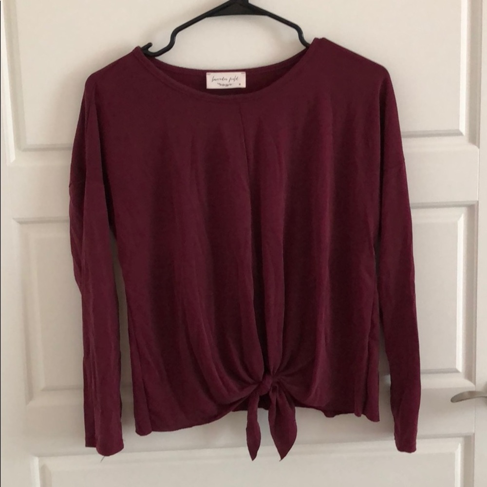 Red soft long sleeve